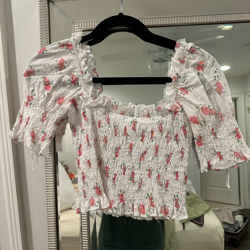 Beige Botany Top
